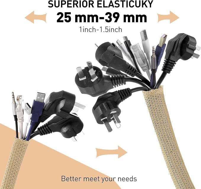 AGPTEK Cable Sleeve, 10ft - Image 2