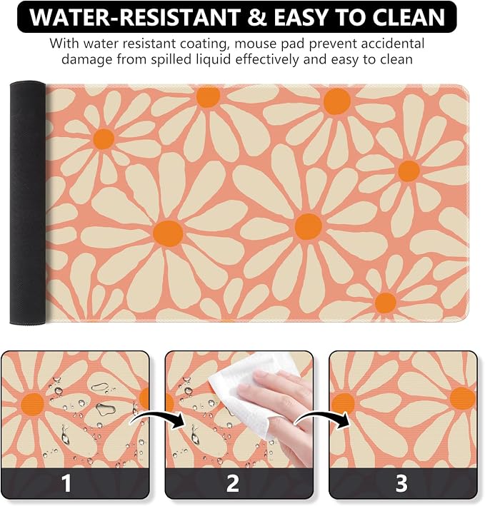 iCasso Desk Mat, Desk Matt for Desktop, Cute Desk Pad Mat, XXL Large Mouse Pad - Image 3