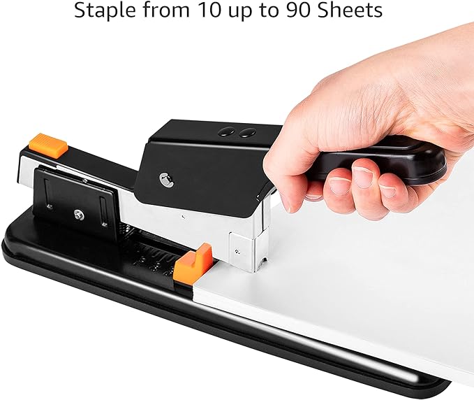 Amazon Basics Heavy-Duty Stapler, 90 Sheets High Capacity, Large Office Stapler - Image 3