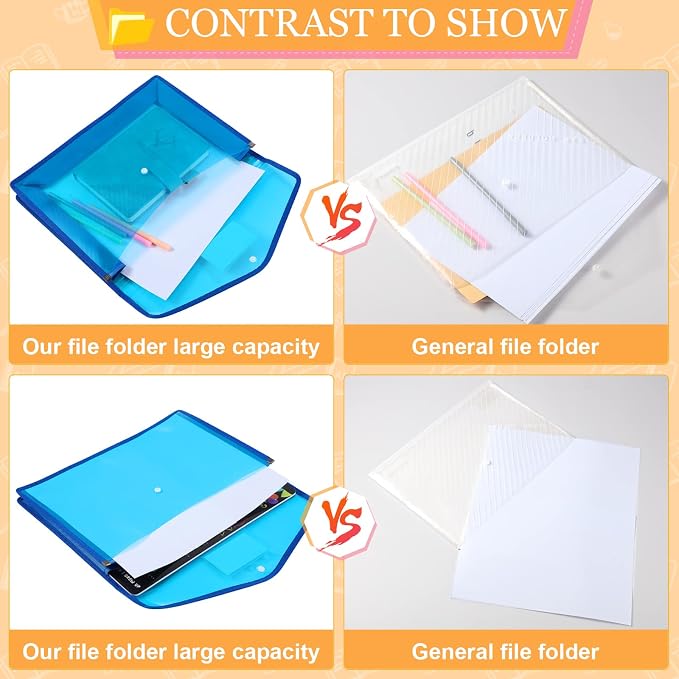 Epakh 14 Pack Plastic Expanding File Folders Expandable File Folder - Image 5