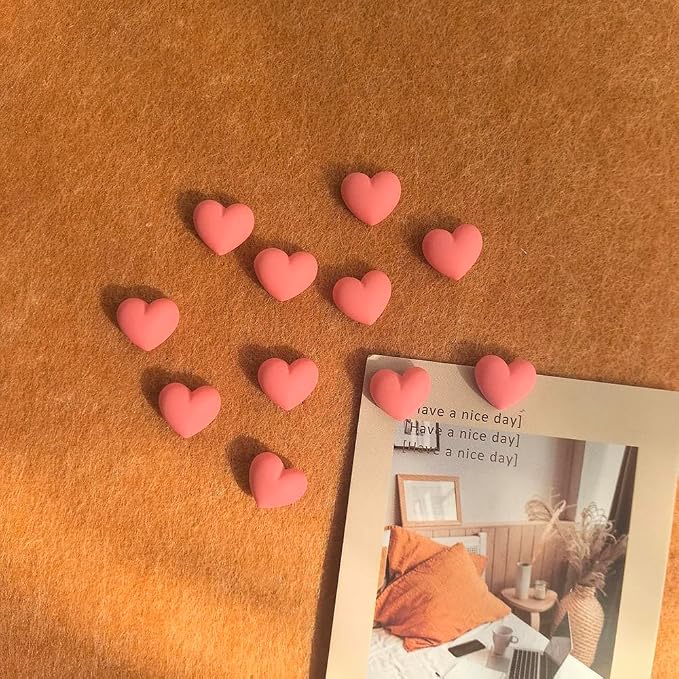 28pcs Decorative Cute Push Pins Heart Dark Red Thumbtacks Thumb Tacks Pushpins - Image 3