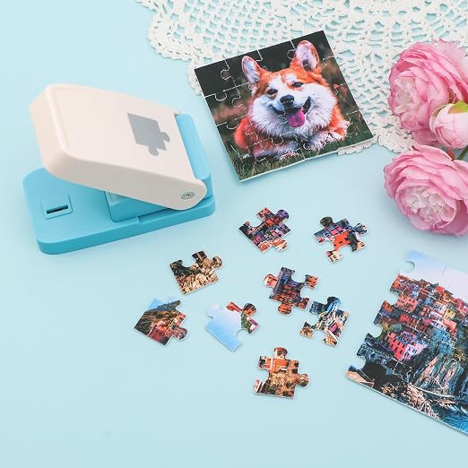 Puzzle Punch, 1 x 1 inch Mini Puzzle Maker, Portable Puzzles Pieces Puching - Image 4