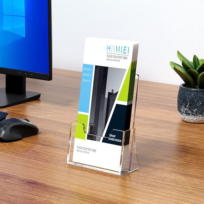 HIIMIEI Brochure Holder 8.5 x 5.5 inches, Acrylic Flyer Holder - Image 5