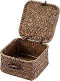Hipiwe Mini Seagrass Basket Wicker Shelf Baskets by Hipiwe