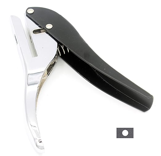Metal Silver Hand-held 5/16 inch 8mm Round Heavy Duty Single Circle Hole Punch by Kucaa