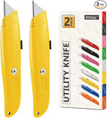DIYSELF 2Pack Utility Knife Box Cutter Retractable Blade Heavy Duty PVC Pipe by DIYSELF