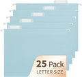 Light Blue Hanging File Folders, 25 Pack Letter Size File Folders by fwipiyo