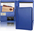 Leather Portfolio Binder 5 x 8, Mini Soft Leather Padfolio A5 Business Binder by Hehyxade