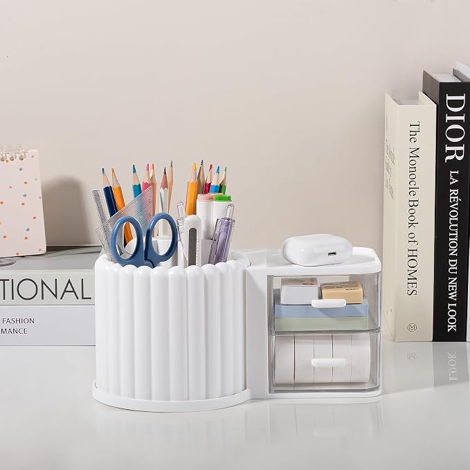 Anyoifax 360° Rotating Pen Holder 7 Slots Desk Organizer - Image 4
