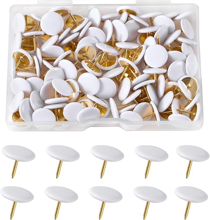 White Push Pins 120Pcs by Unknown