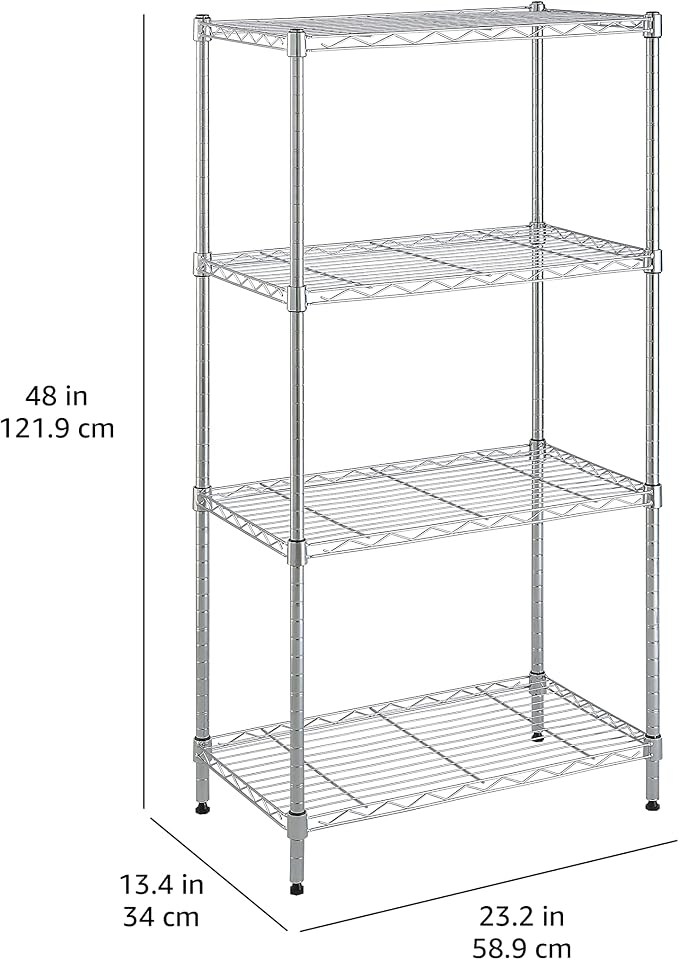 Amazon Basics 4-Shelf Adjustable Storage Shelving Unit - Image 9