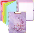 HWPRATO Spiral Clipboard Folio Letter Size Clipboard Folio 5 Dividers by Home