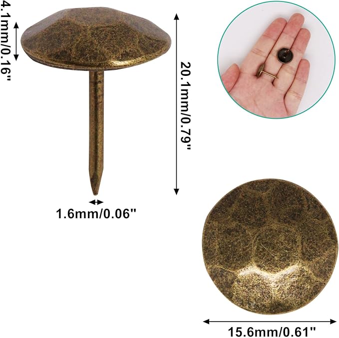 50pcs Upholstery Tacks, Metal Upholstery Nails - Image 2