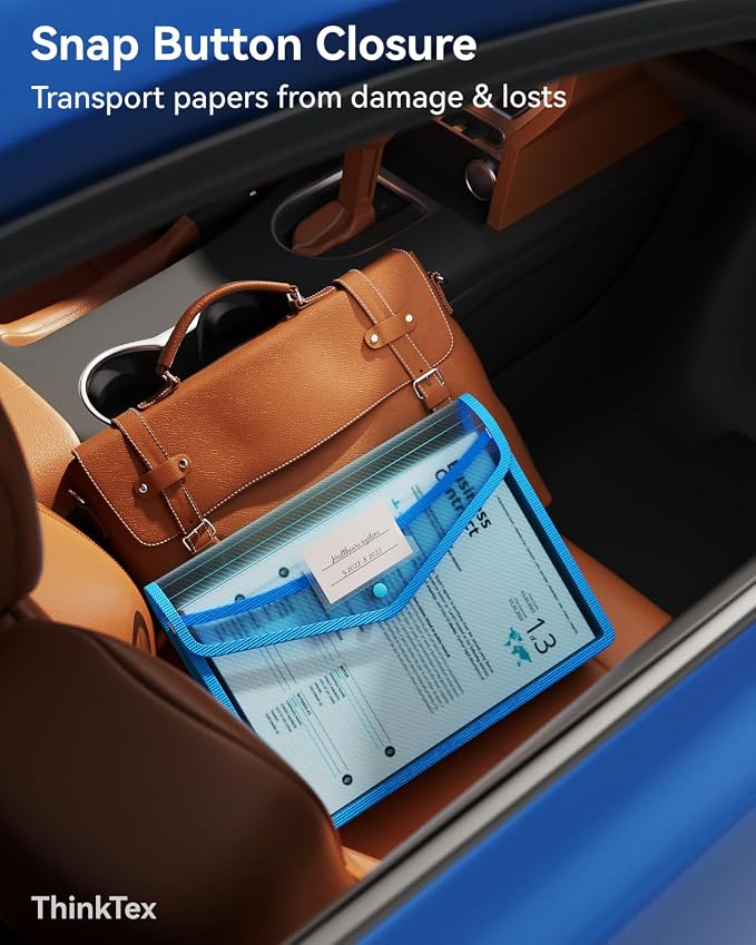 ThinkTex Plastic Expanding File Folder, Transparent Envelopes - Image 4