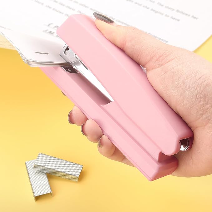 ZZTX Desktop Stapler with Remover & 1000 Staples Pink | Durable & sturdy - Image 6