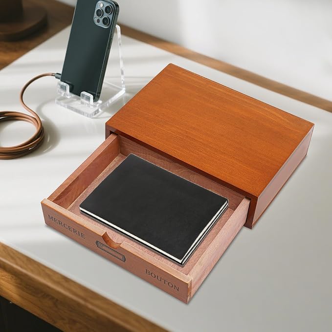 Desktop Storage Box, Desk Organizer Drawer, Office Supplies Countertop Drawer - Image 6
