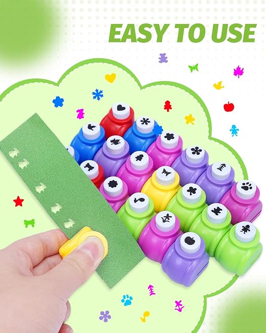 UCEC 20PCS Mini Hole Punch Shapes, Star Heart Paper Punches - Image 6