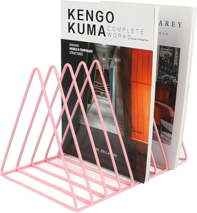 EASEPRES Vinyl Record Holder Storage, 9 Slot Metal Magazine Book Album Display - Image 6