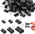 300Pcs Assorted Binder Clips Bulk Black Metal Paper Office Supplies by TINSKY