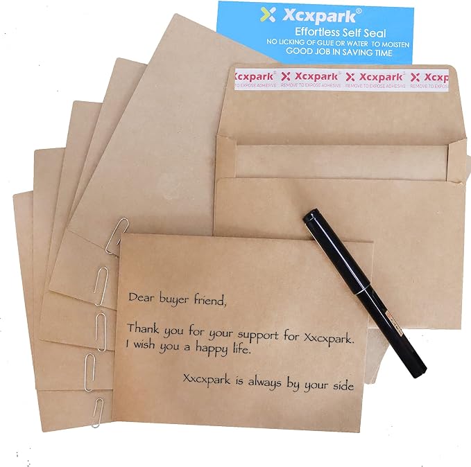 Xxcxpark 100 Qty 5.25 x 7.25 inches Printable A7 Invitation Envelopes & 100 Qty - Image 5