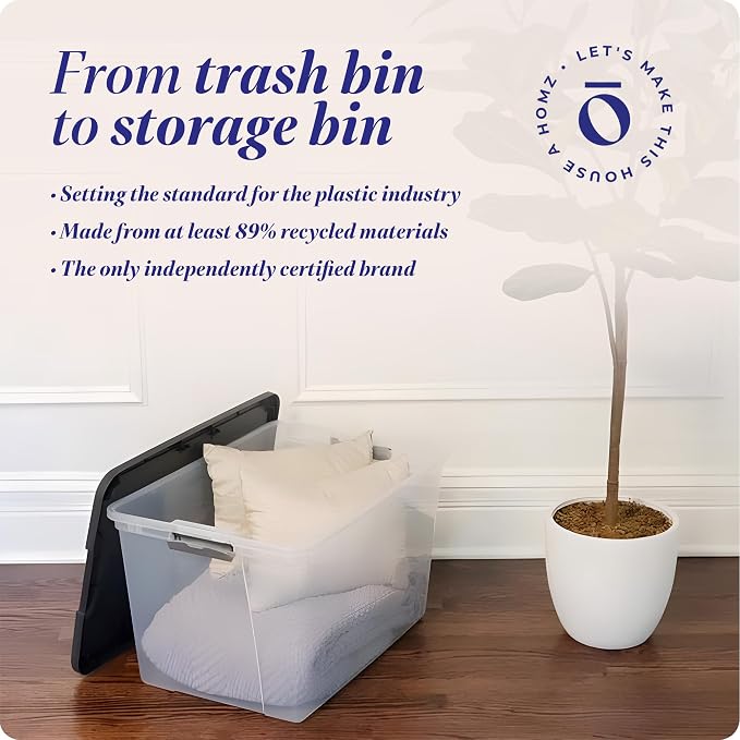 HOMZ 4-Pack Secure Latch, 64 Quart, and Office Organization - Image 8