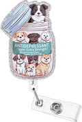 Dog Antidepressant Jar Funny Nurse Badge Reel, Cute Dog Lover Retractable ID by Unknown