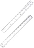 Ruler 12 Inch, 2 Pack Clear Plastic Rulers by Zotemo