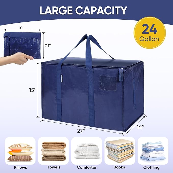 TICONN 4 Pack Extra Large Moving Bags Heavy Duty - Image 5