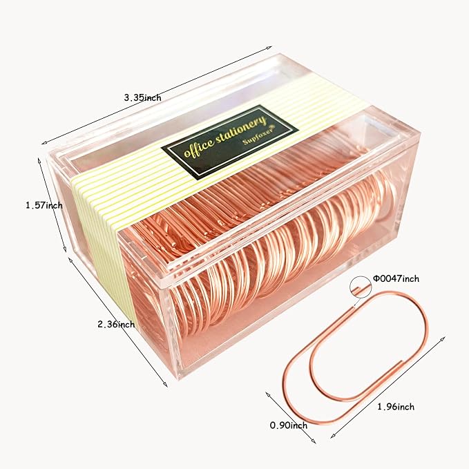 Rose Gold Large Paper Clips - Image 2