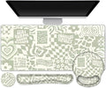 Large Desk Mat, Desk Pad Protector, XXL Mousepad + Keyboard Wrist Rest+Mouse by ToLuLu