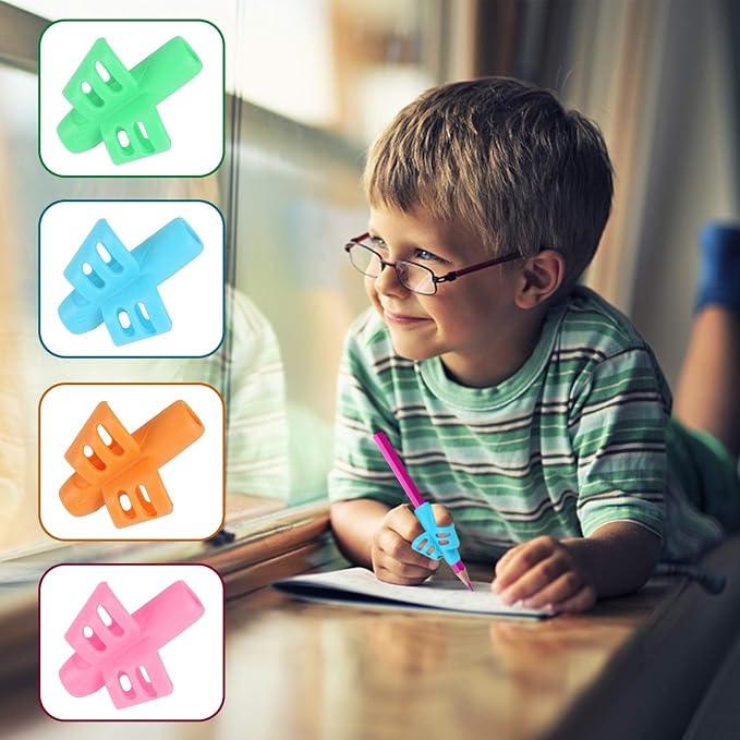 SANNIX 16 Pack Pencil Grippers for Kids Handwriting, Pencil Holder for Kids - Image 4