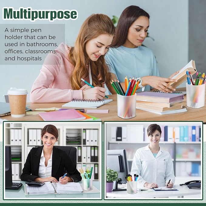 30 Pack Pen Holder Pen Cups for Desk Organizers and Storage Stationery Plastic - Image 6
