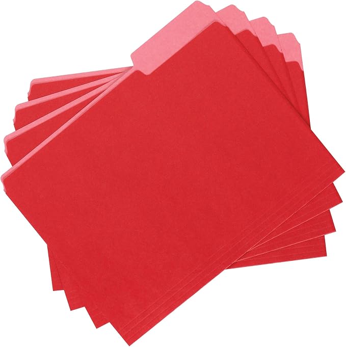 Amazon Basics File Folders, Letter Size, 1/3 Cut Tab - Image 4