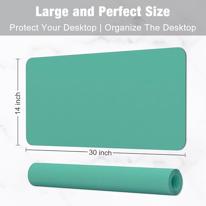 Hsurbtra Desk Pad, XL Extended Mouse Pad, Waterproof Desktop Blotter Protector - Image 3