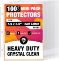 Half Letter 8.5x5.5’’ Pack of 100 Heavy Duty Page Sleeve Protectors by CraftSaints