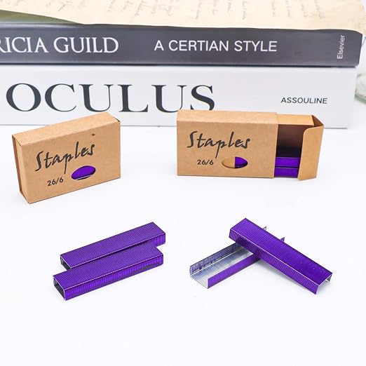 NatSumeBasics 6000 Purple Staples 26/6 Standard Colored Staple - Image 7
