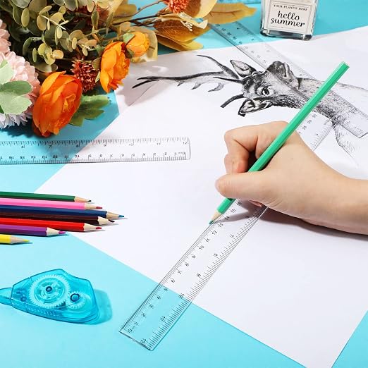 Zonon 30 Pcs Wooden Rulers Bulk 12 Inch Ruler - Image 5