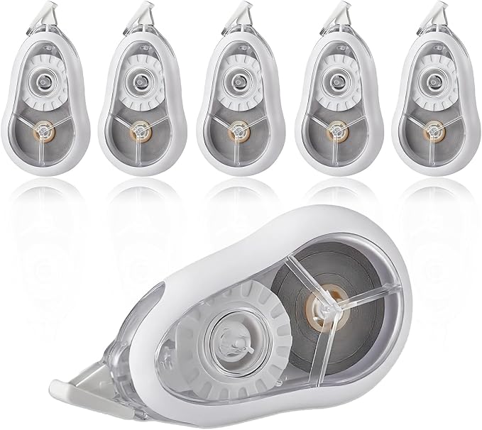 White Correction Tape, 5 Pack, 65.62 Feet Correction Tape by Jovanssen