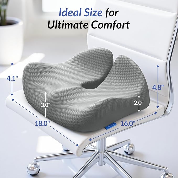 ZIKEE Pioneering Seat Cushion for Pressure Relief, Ergonomic Office Chair - Image 9