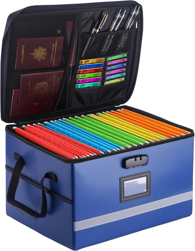 EXLIFBAG File Organizer, Fireproof File Box by EXLIFBAG