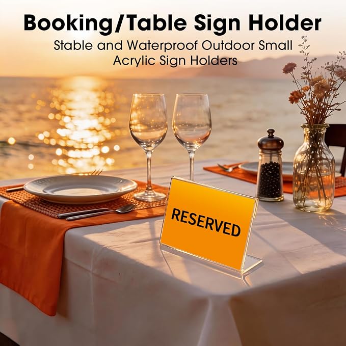 20 PCS Small Acrylic Sign Holder 4x3 inch, Small Acrylic Food Sign Labels - Image 6