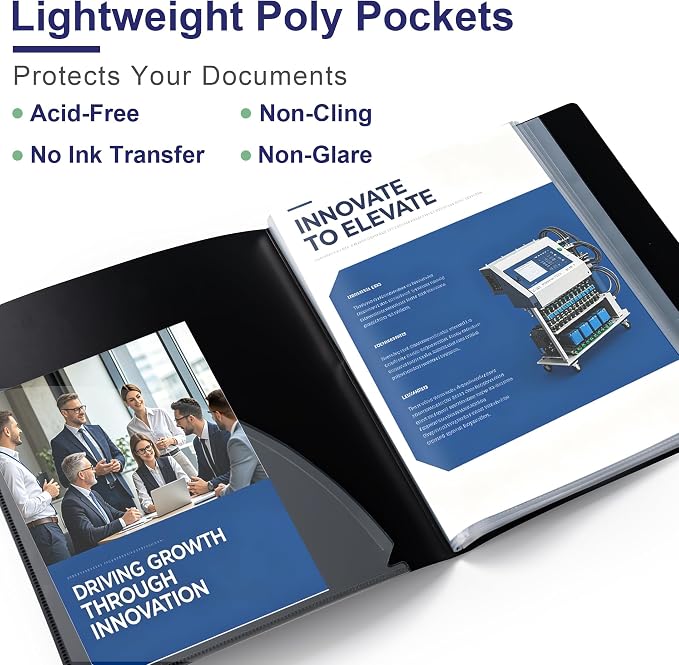 Aegero Presentation Binder 30-Pocket, Displays 60 Pages, 8.5x11 Presentation - Image 4