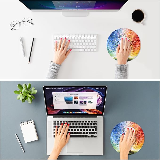 ITNRSIIET Mouse Pad Non-Slip Rubber Base Smooth Surface Stitched Edges - Image 2
