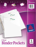 Avery Binder Pockets for 3 Ring Binders, 8.5" x 11", Acid-Free and Archival-Safe by Avery