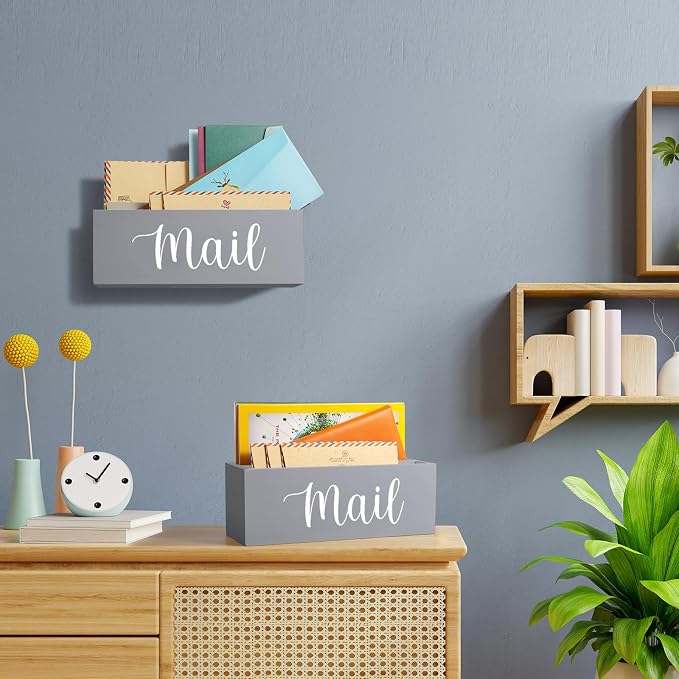 DRASTAR Mail Organizer Countertop, Mail Holder Wall Mount, Mail Sorter Organizer - Image 7