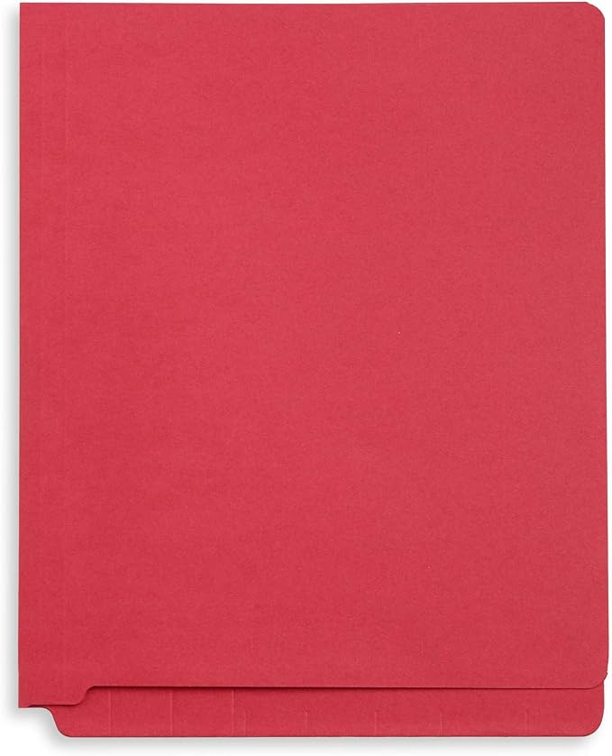 100 Red End Tab Fastener File Folders - Image 4