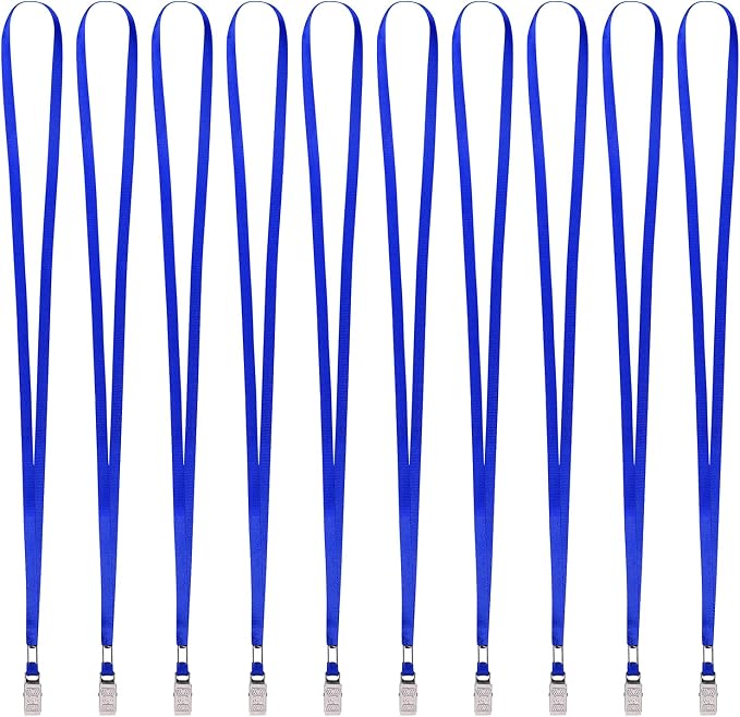 Wisdompro Lanyard with Bulldog Clip, 30 Pack of 17 inch Flat Nylon Neck Lanyard - Image 2