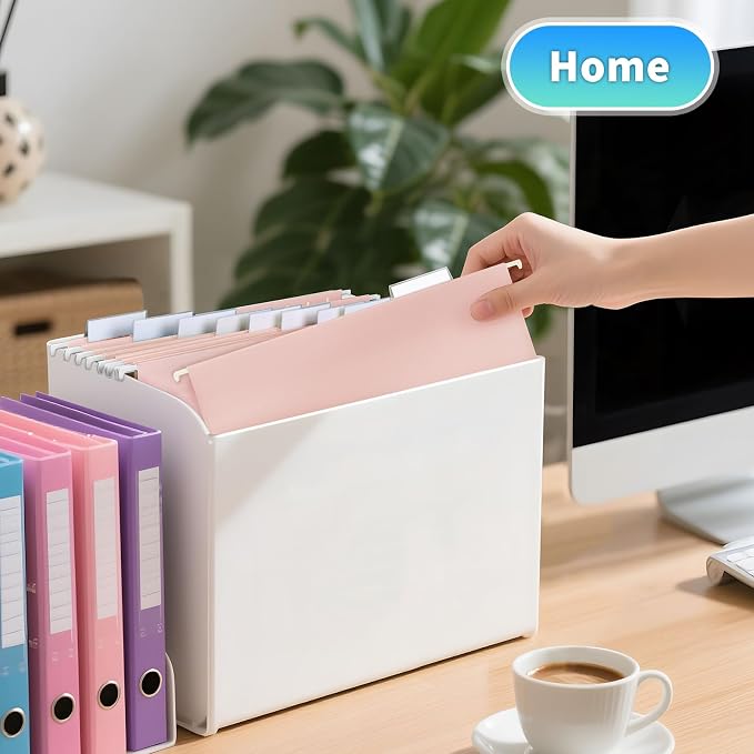 25-Pack Pink Hanging File Folders, Letter Size - Image 6
