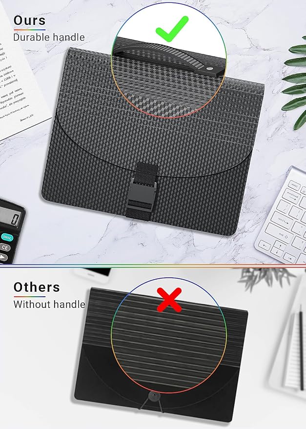 TOPCJ Expanding File Folders, Accordion File Organizer - Image 5