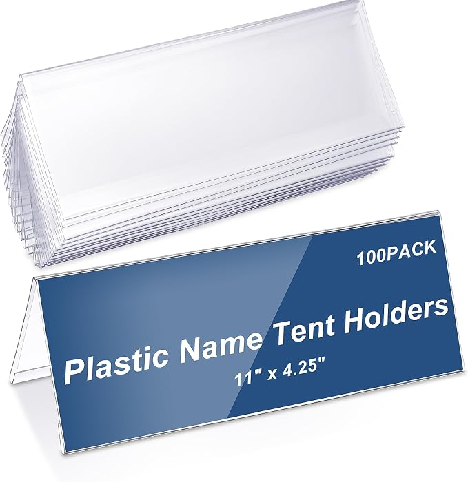 Vicenpal Acrylic Name Plate for Desk, PVC Names Tent Card Holder, Table Sign by Vicenpal
